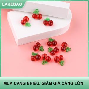 【LAKEBAO】 10pcs nhựa trong suốt màu đỏ cherry dâu Mặt dây chuyền cho phụ nữ Vòng đeo tay vòng cổ tự làm đồ trang sức làm phụ kiện