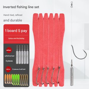 SKYGITZ MALAYSIA Perambut Drop Shot Set Siap Ikat Leader Hook and Ladung utk Memancing Ikan HaruaN Toman Siakap Merah