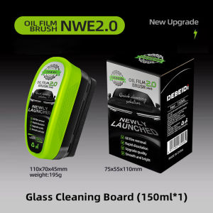 iDecor (เวอร์ชั่นใหม่) น้ํายาล้างฟิล์มน้ํามันกระจกรถยนต์เวอร์ชั่นอัพเกรดสีเขียวใหม่ปรับปรุงความชัดเจน 150ml