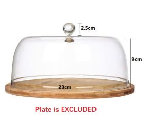 KITCHN Acrylic Dome Cover Cake Cover Pastry and Cake Plate Cover Penutup Kek Pastry Food Cover