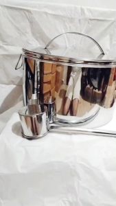 Panci Es Semangka India 50 X 30 cm Bonus Gayung Stainles Dandang Jumbo Anti Karat Termurah Terlaris