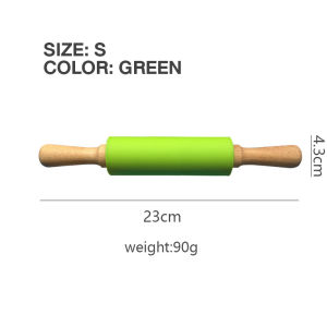 ซิลิโคนสองหัวจับไม้เนื้อแข็งกลิ้งแป้งเกี๊ยวแป้งบีชเครื่องมือเบเกอรี่แป้ง