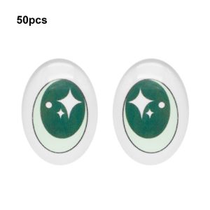 COMEMECO 50pcs Crystal Doll Eyes Accessories 1410mm Multistyles Dolls Makeup Accessories High Transparency Simulation Doll Glass Eyeballs