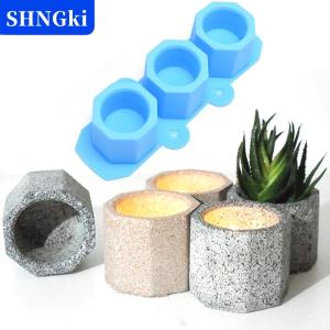 [COD] 🔥🔥🔥SHNGki Hình Học Silicone nồi Khuôn đất sét bê tông mọng nước hoa xi măng nồi cốc khuôn