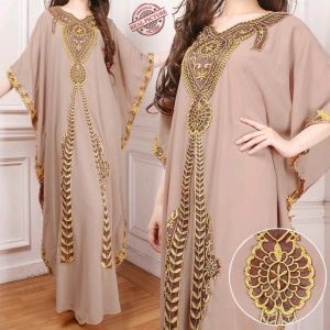 ALMO FASHION [HN] - Kaftan Luna Maya / Kaftan Wanita Muslim / Kaftan / Gamis Kaftan / Baju Gamis Wanita Terbaru / Gamis / Gamis Dewasa / Dress / Gamis Terbaru / Baju Wanita / Gamis Wanita Mewah Elegan