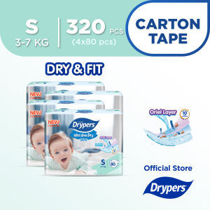 Drypers Wee Wee Dry Tape Baby Diaper S (3-7kg) - Carton