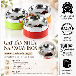 Gạt Tàn Màu Nắp Xoay Inox Đóng Mở Thông Minh Chống Gió Tiện Lơi GT09