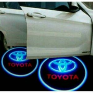 Lampu Pintu Mobil Logo LED TOYOTA Isi 2pcs Variasi Otomatis Proyektor Nyala Saat Pintu Terbuka GZ