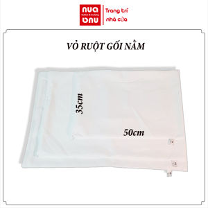 Vỏ ruột gối trắng có khoá kéo dùng nhồi bông gòn thay thế vỏ ruột gối nằm gối ôm cũ bảo vệ sức khoẻ
