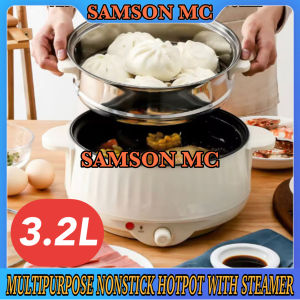 multifunction 3.2L rice cooker with steamer non-stick pan home student hot pot all-in-one machine easy to clean 22cm