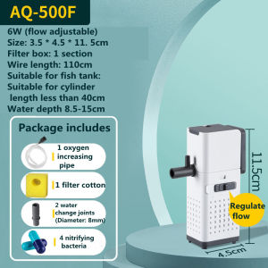 Aquarium filter Increases oxygen tank filter triad built-in water circulation small change water submersible pump suction droppings mute