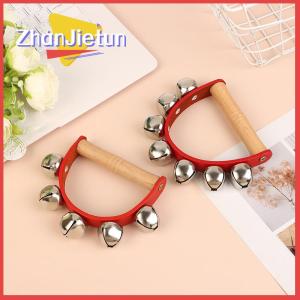 zhanjietun Handbell Hand Bells With 5pcs 7pcs Jingle Bells Wood Handle Musical Instrument Bell Toy Gift For School Music Class Home Daycare