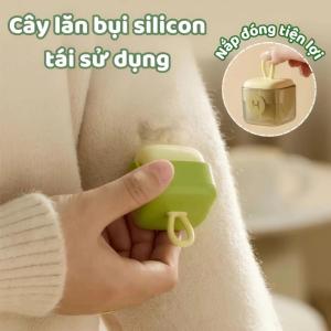 Cây lăn quần áo cây lăn bụi tái sử dụng cây lăn bụi silicon con lăn bụi mini có nắp đậy siêu dính