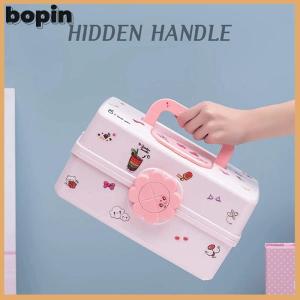 Bopin กล่องเก็บอุปกรณ์เสริมสำหรับผมแบบพกพากิ๊ปติดผมเชือกรัดผมสำหรับใส่เครื่องประดับที่เก็บในห้องนอน