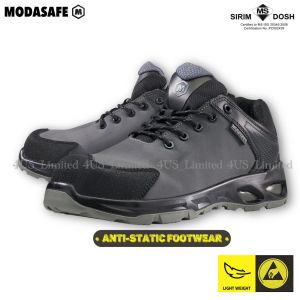 Modasafe M2511 Anti-static Low Cut 4.5" Laces-Up Safety Shoes| S3 Waterproof Safety Footwear (ESD)| Safety Sneakers |Sirim&Dosh
