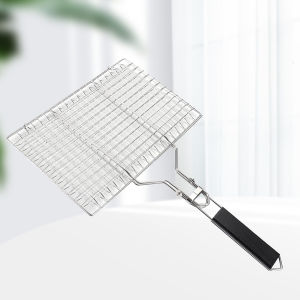 Portable Grilling Basket for Outdoor BBQ Made of Anti-Corrosion Steel with Easy-Grip Handle for Camping and Picnics