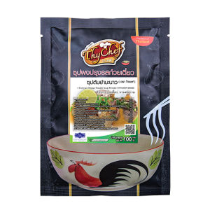 ผงปรุงรสน้ำก๋วยเตี๋ยว ผงซุปต้มยำมะนาว ขนาด100กรัม ตราไทเชฟ