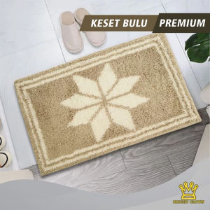 Bright Crown Keset Kaki Bulu Lembut / Keset Kamar Mandi Premium Indoor House Mat Anti Slip 4 Motif