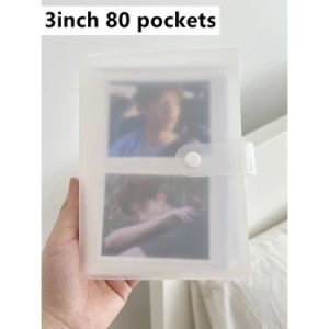 Ready Stock-80/84/160/240 Grids Frosted Interstitial Photo Album Photocards Postcard Storage Book 3inch PP Collect Book-COZII