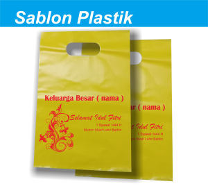 Tas PLASTIK SABLON Jenis PLONG Custom ISI 100 pcs