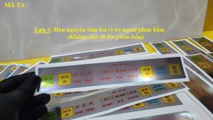 Tem hướng dẫn tiếng Việt (hoặc làm Tem trang trí) cho máy rửa bát nội địa Nhật (Bộ nguyên tấm mã TA)
