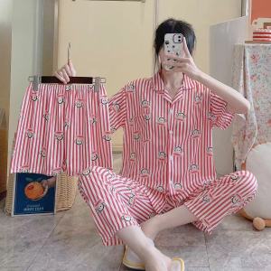 fashion shop  New 3in1 Korean Cotton sleepwear Shortsleeve pajama /nightwear/loungewear set for girl #01