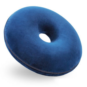 Donut Pillow Hemorrhoid Tailbone Cushion – 100% Memory Foam – Coccyx Prostate Sciatica Bed Sores Post-Surgery Pain Relief – Orthopedic Firm Seat Pad for Home Office Car