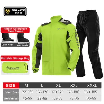 SG【READY STOCK】Motorcycle raincoat Waterproof jacket Reflective waterproof breathable PVC jacket raincoat