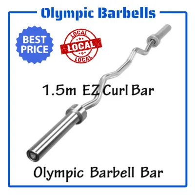Olympic Barbell Bar 1.8m 1.5m 1.2m (Straight and Curl)