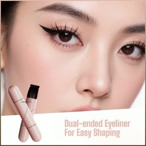 Newbie Seal Eyeliner Double Head Long-lasting Waterproof One-stroke Non-smudge Eyeliner 眼线笔