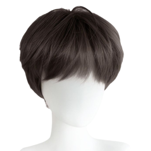 OUTOPEN Tổng hợp Tóc giả thời trang cho nam Cosplay Phong cách Hàn Quốc Tóc ngắn với mái bằng Đầu đầy Tự nhiên Tóc giả nhiều lớp Tiệc hóa trang