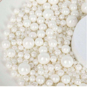 Sprinkles Edible White Pearl Sprinkles Cupcake topper30g Sprinkles for Cake Decorating Candy Baking Decorations Ice Cream Toppings and Cookie Decorating Wedding Party Valentines Supplies