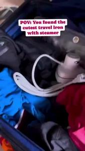 Tough Mama NTM-HHI2 Handheld Garment Iron and Steamer 2in1 White and Black Travel Handy Rapid Heat