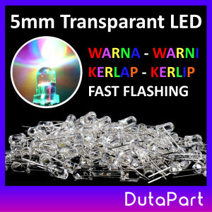 100 PCS LED 5mm KERLAP KERLIP WARNA WARNI RAINBOW PELANGI FAST Bening F5 LED Dioda KUALITAS BAGUS