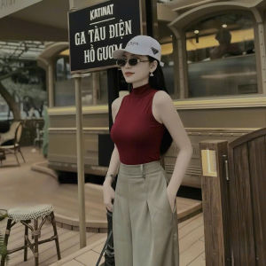 Áo sát nách cổ lọ KVYBODY A9 chất borip lụa mịn dày dặn siêu co giãn thích hợp mặc ở nhà đi chơi đi dạo