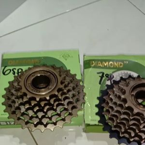 gear 6 speed / gear 7 speed drat ulir diamond sprocket freewheel 7 speed / 6 speed sepeda lipat bmx minion murah suara jangkrik