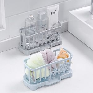 Sponge Rack Kitchen Supplies Countertop Cleaning Drain Rack Sink Shelf Home Sponge Storage