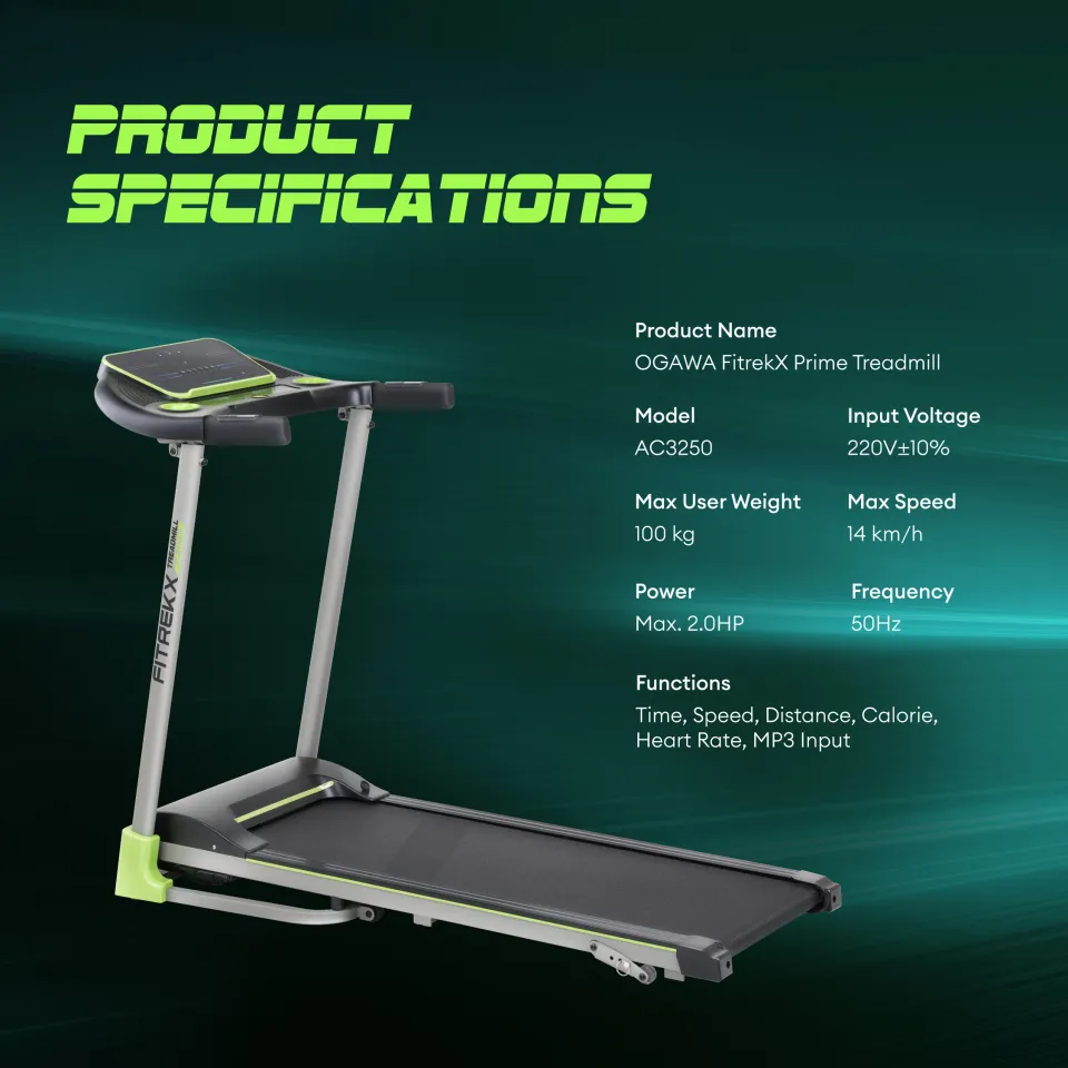 New Arrival] OGAWA FitrekX Treadmill [Free Turtle Mini Massager