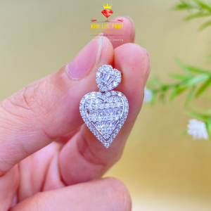 Dây chuyền bạc ý S925 xi bạch kim kiểu xương cá dài 45cm Mặt dây chuyền bạc mạ vàng trắng kiểu trái tim đẹp Vòng cổ bạc xi kim thiết kế thanh lịch và đẳng cấp - KIM LỘC PHÁT DXC