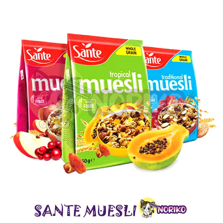 Sante Muesli Traditional/Fruit/Tropical 350G Lazada
