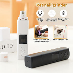 Pet Nail Grinder Dog Cat Nail Trimmer with LED Lighting Safety Cat Nail Clipper Pet Grooming Tools