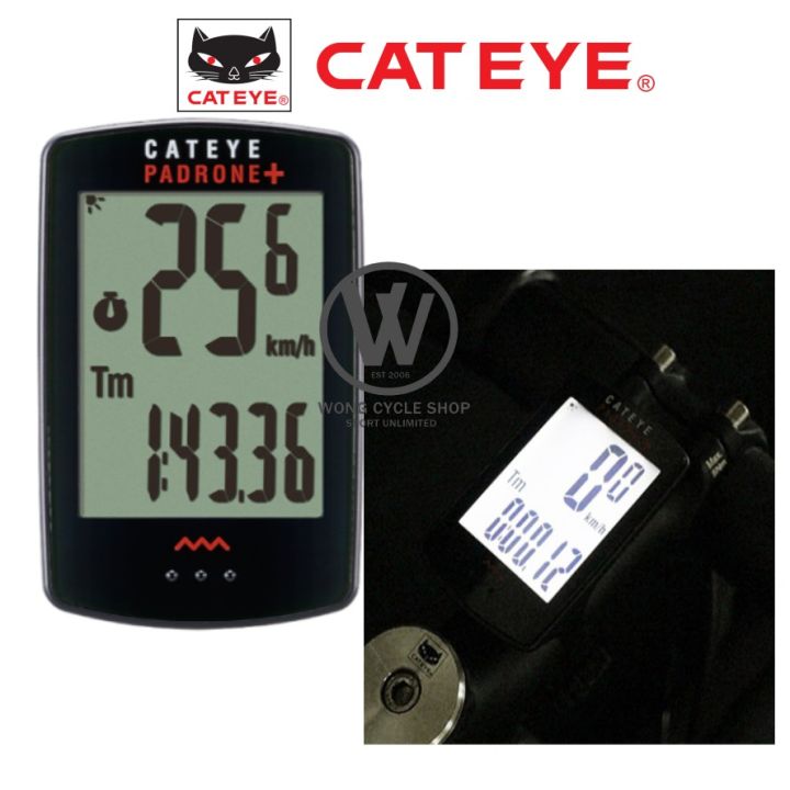 Cateye Padrone + Backlight Night Mode Cycle Meter/speedmeter/cycle
