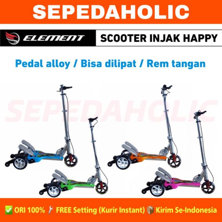 Scooter Skuter Anak ELEMENT RMB HAPPY NEW Pedal Injak Alloy