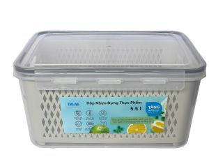 Hộp nhựa đựng thực phẩm có rổ - 5.5 Lít