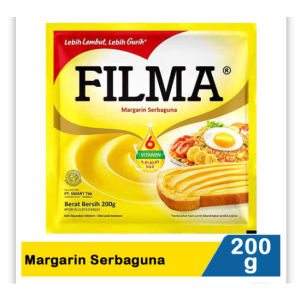 Margarine / Margarin Sachet 200 Gr Filma Salted Fitri Forvita ( Pouch Box Cup ) Mentega / Butter Baking 5 in 1 Blueband / Blue Band Serbaguna Amanda Palmia Margarin & Butter Cup 250 Gr Blueband Filma