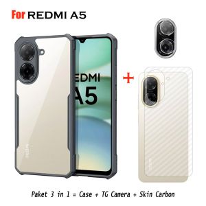 Promo Paket 3IN1 Case Fusion For Redmi A5 Case Fusion Shockpoof Free Tempered Glass Camera & Garskin - FIDS STOR