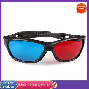 Graceful 3D Glasses Red Blue Black Frame For Dimensional Anaglyph TV Movie DVD Game