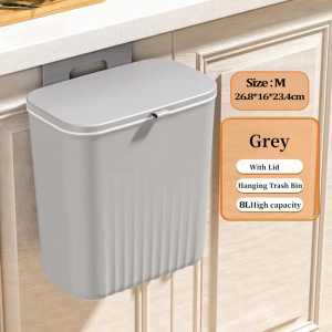 Keycool Trash Can Big Capacity Press Kitchen Bathroom Toilet With Lid Cover Waste Garbage Bin