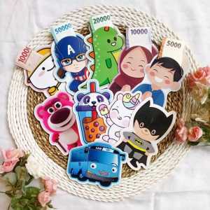 ISI 5 Amplop Lebaran 3D Gemoy Bahan Premium Tebal Angpau Implek Kartun