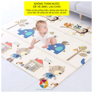 Thảm xốp gấp gọn XPE Hàn Quốc sử dụng cả 2 mặt không thấm nước thảm xốp lót sàn chống trơn trượt thảm xốp cho bé